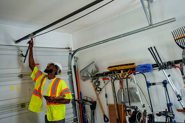 Professional Garage Door Roller Replacement technician working in Amherst, VA